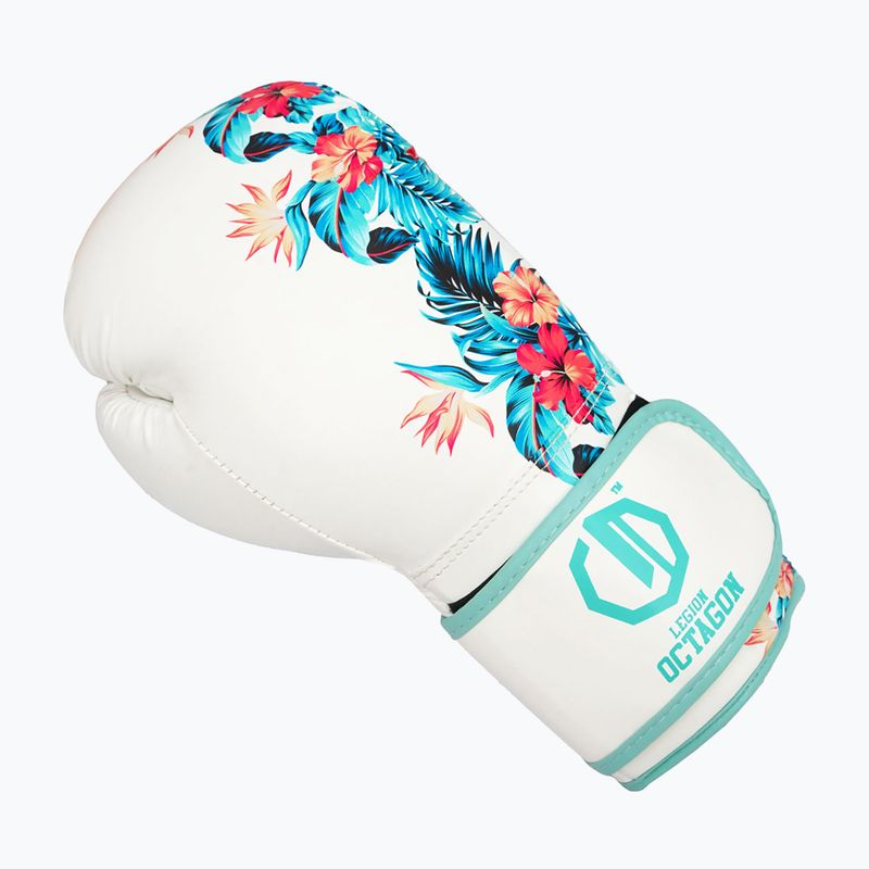 Bokszkesztyűk Octagon Legion Flower white/sea green 2
