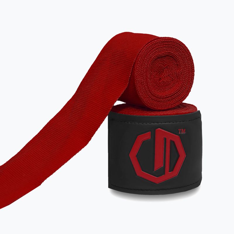 Boxkesztyű kötések Octagon Legion Supreme 500 cm burgundy 2