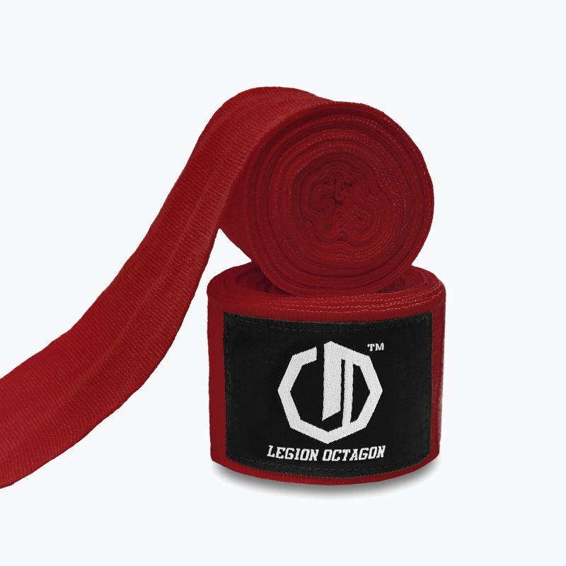 Boxkesztyű kötések Octagon Legion Standard 300 cm burgundy 2