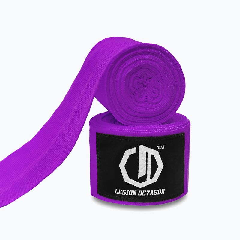 Boxkesztyű kötések Octagon Legion Standard 300 cm purple 2