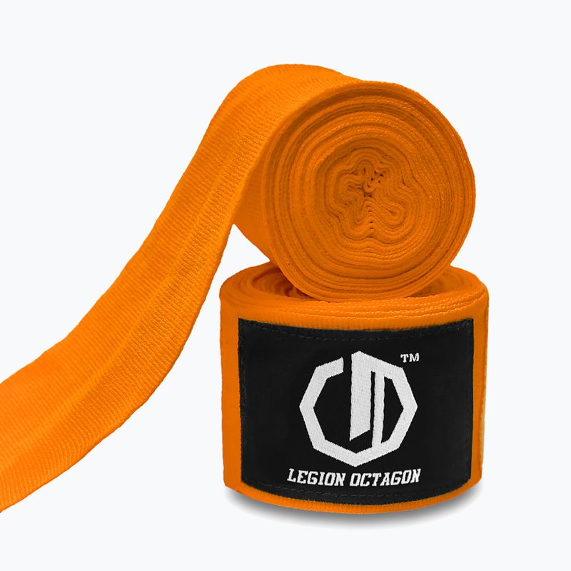 Boxkesztyű kötések Octagon Legion Standard 500 cm orange 2