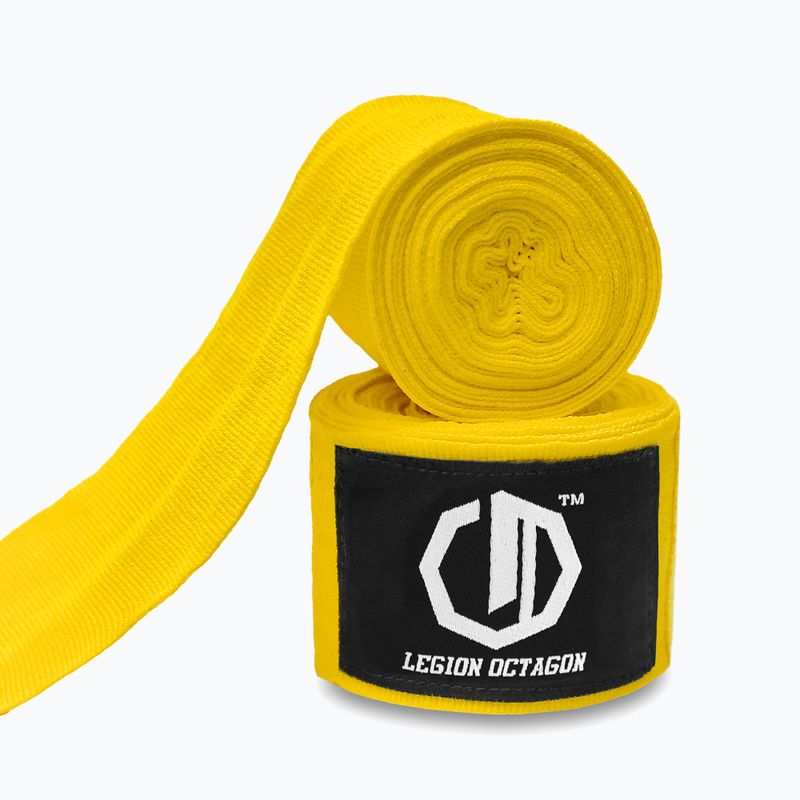 Boxkesztyű kötések Octagon Legion Standard 500 cm yellow 2