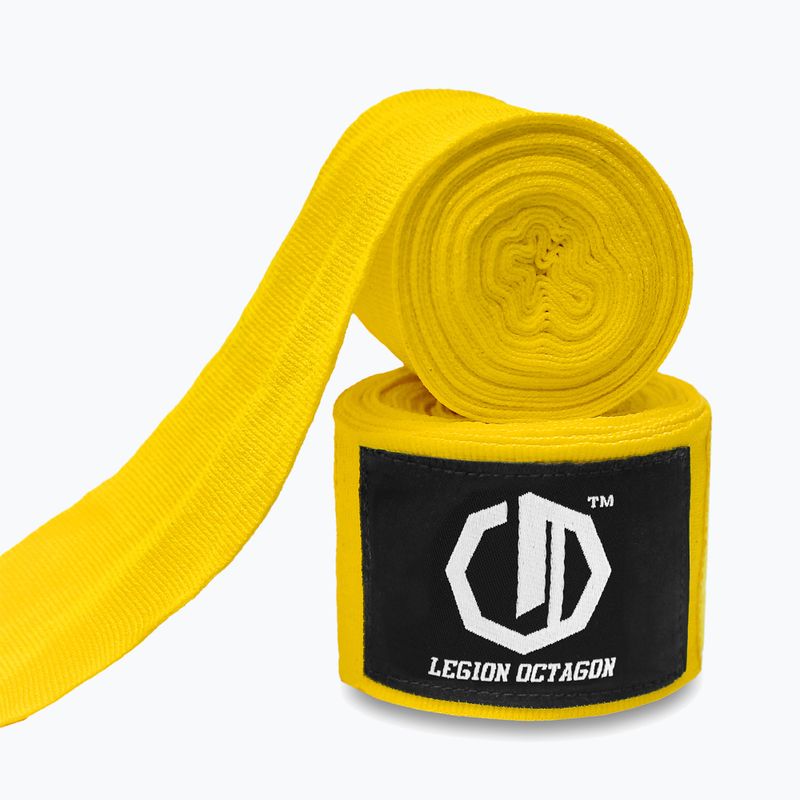 Boxkesztyű kötések Octagon Legion Standard 300 cm yellow 2