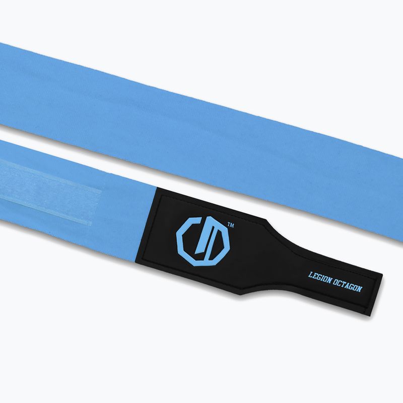 Boxkesztyű kötések Octagon Legion Supreme 500 cm light blue 3