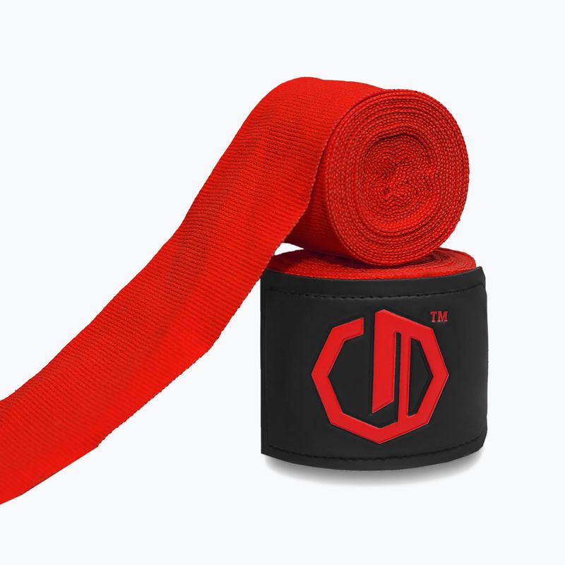 Boxkesztyű kötések Octagon Legion Supreme 500 cm red 2
