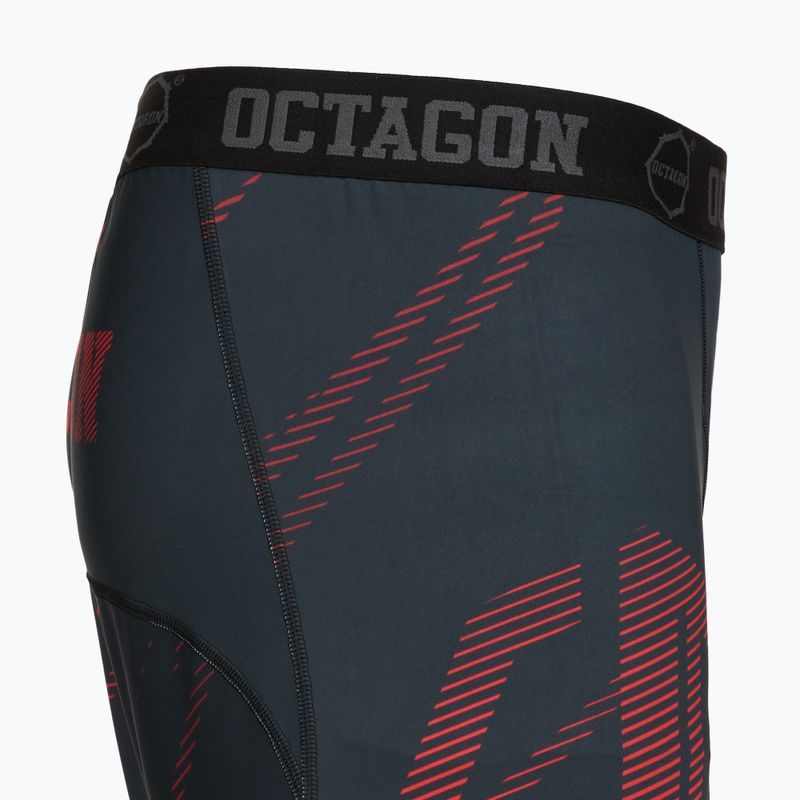 Férfi edző rövidnadrág Octagon Legion Escape black/red 4