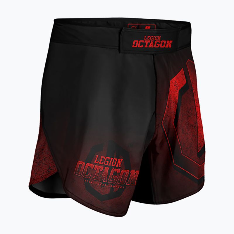 Férfi edző rövidnadrág Octagon Legion Conquest black/red 3
