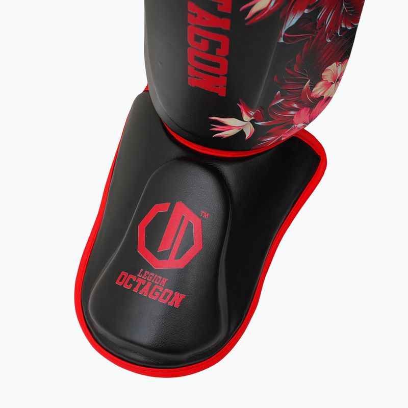 Sípcsontvédők Octagon Legion Flower black/red 3