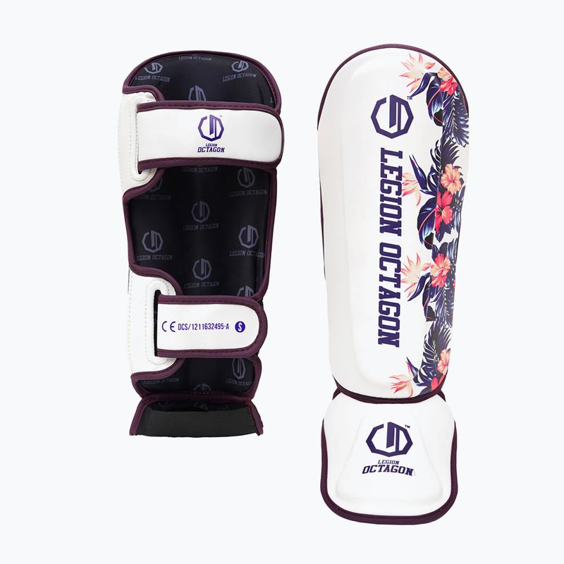 Sípcsontvédők Octagon Legion Flower white/purple 2