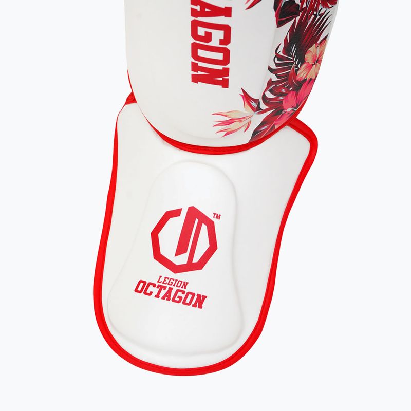 Sípcsontvédők Octagon Legion Flower white/red 3