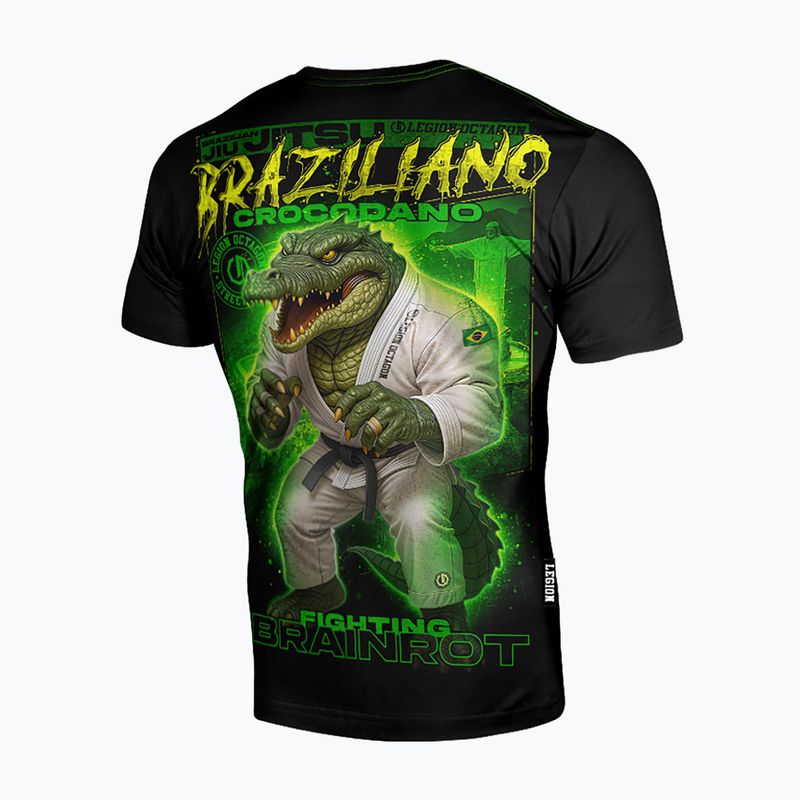 Férfi póló Octagon Legion Brainrot Braziliano Crocodano black/multicolor 2