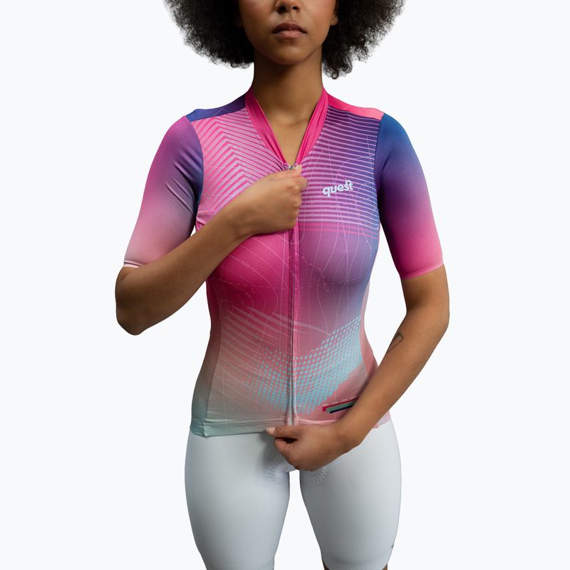 Női kerékpáros mez Quest Pink Wind W 6
