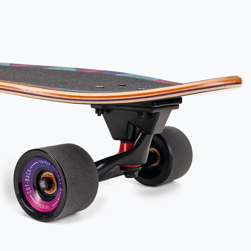 Surfskate gördeszka Cutback Big Wave 34" fekete és színes CUT-SUR-BWA 6