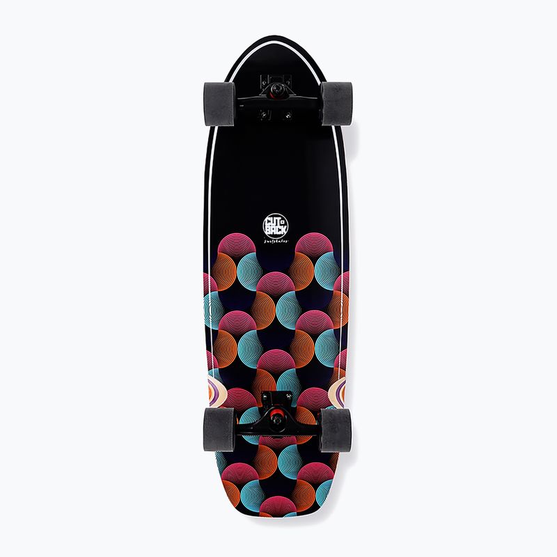 Surfskate gördeszka Cutback Big Wave 34" fekete és színes CUT-SUR-BWA 7