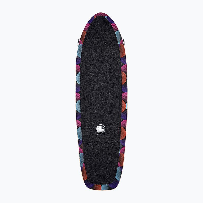 Surfskate gördeszka Cutback Big Wave 34" fekete és színes CUT-SUR-BWA 8