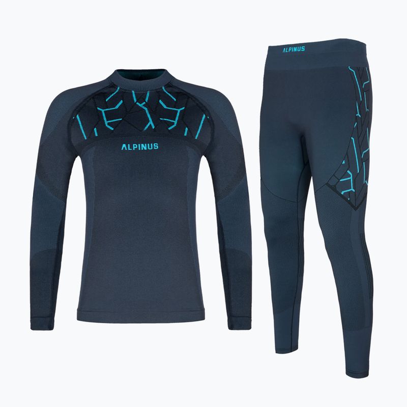 Gyermek termo alsónemű szett Alpinus Tactical Gausdal grafit/kék
