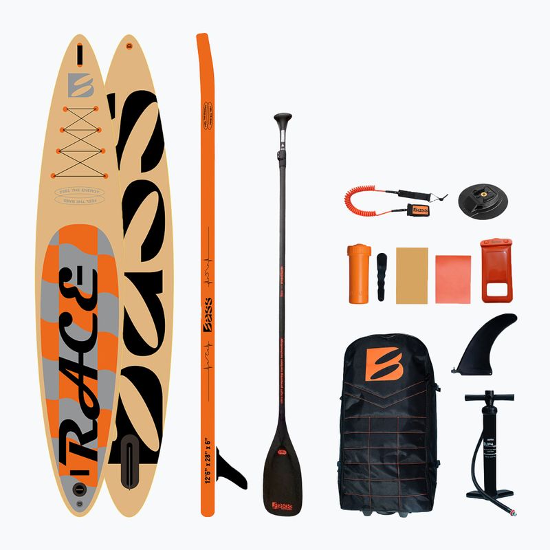 SUP deszka Bass Race 12'6" PRO + Extreme Pro M+ narancssárga