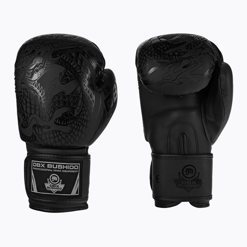 Bushido Black Dragon bokszkesztyűk fekete B-2v18
