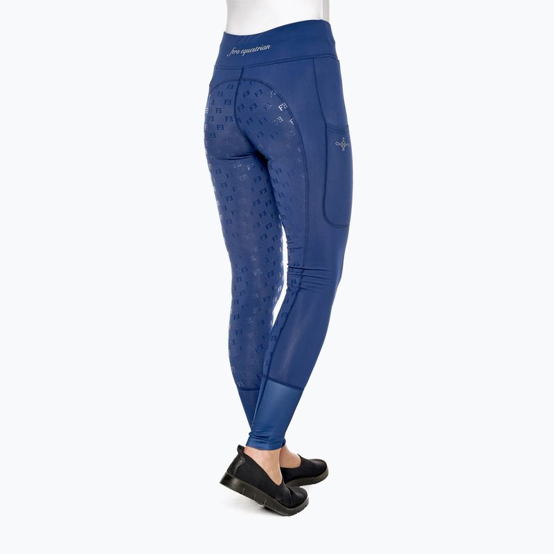 Női hosszú szárú lovagló leggings Fera Enola tengerészkék 6