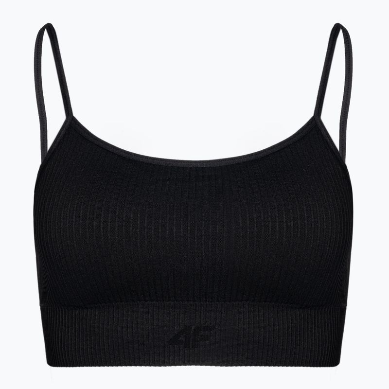 Női fitnesz melltartó 4F fekete 4FSS23USBAF031-20S