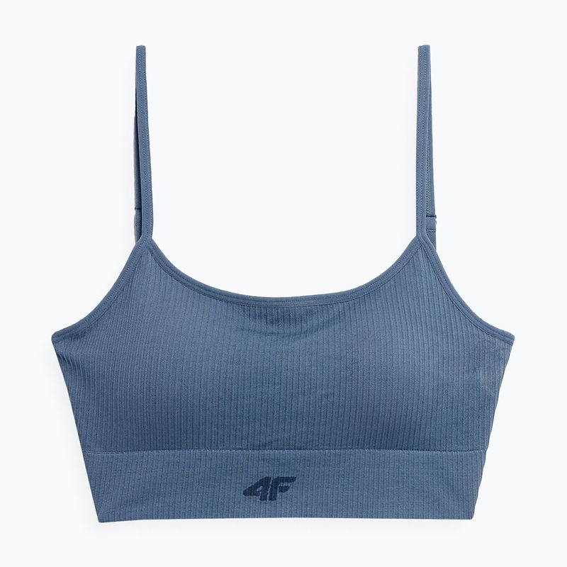 Női fitneszmelltartó 4F kék 4FSS23USBAF031-32S