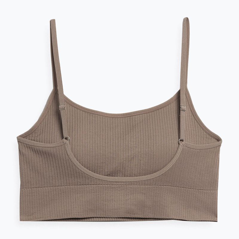 Női fitneszmelltartó 4F világosbarna 4FSS23USBAF031-82S 2