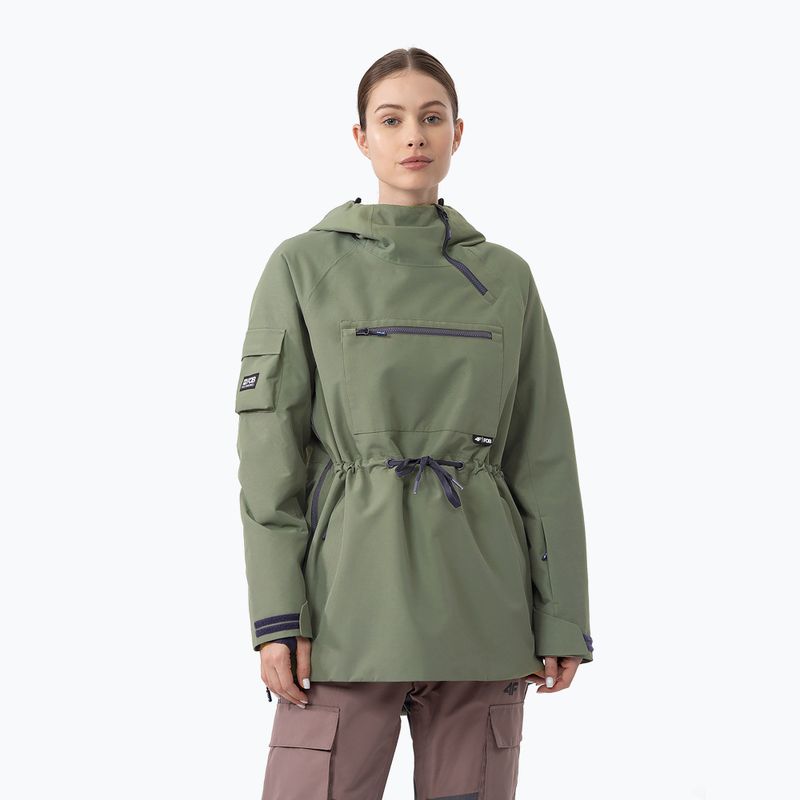 Női snowboard dzseki 4F F329 khaki színben