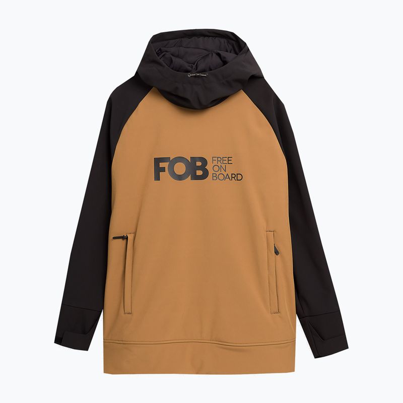 Férfi snowboard dzseki 4F M150 bézs színű