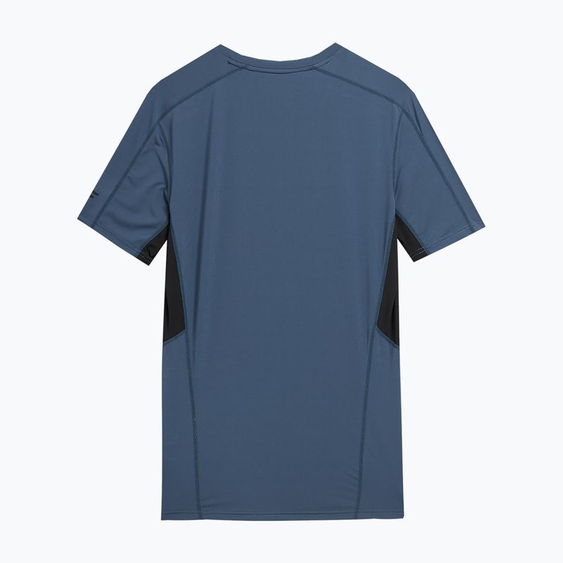 Férfi edzőpóló 4F M451 denim 4