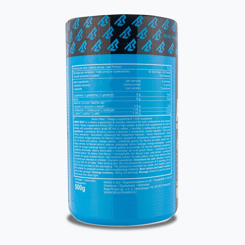 Aminosavak Real Pharm Amino Rest 500g Narancs 666572 2