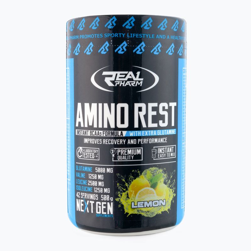 Aminosavak Real Pharm Amino Rest 500g Lemon 666589