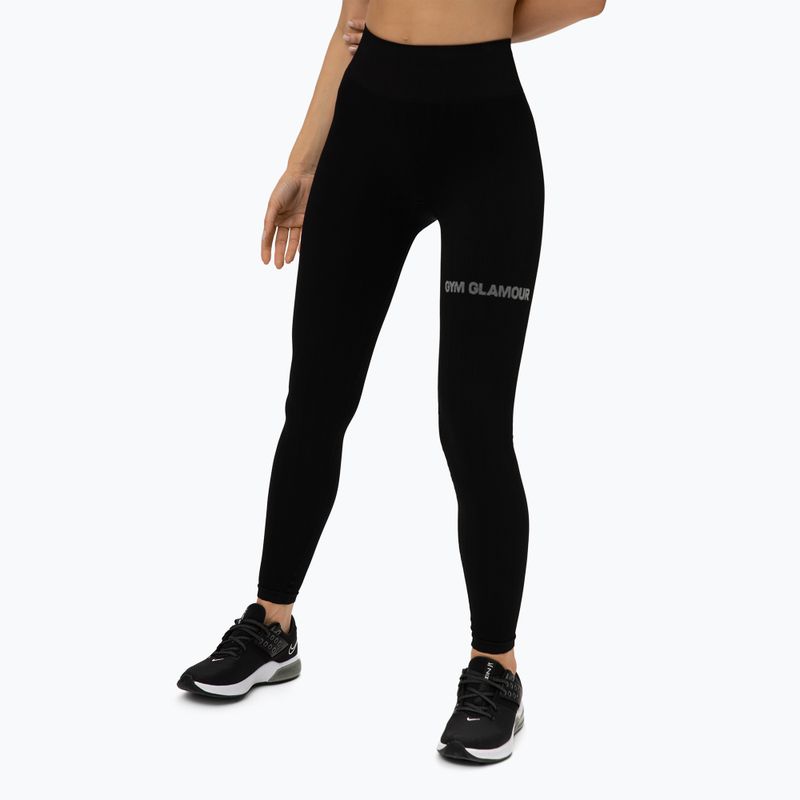Női leggings Gym Glamour push up mélyfekete 311