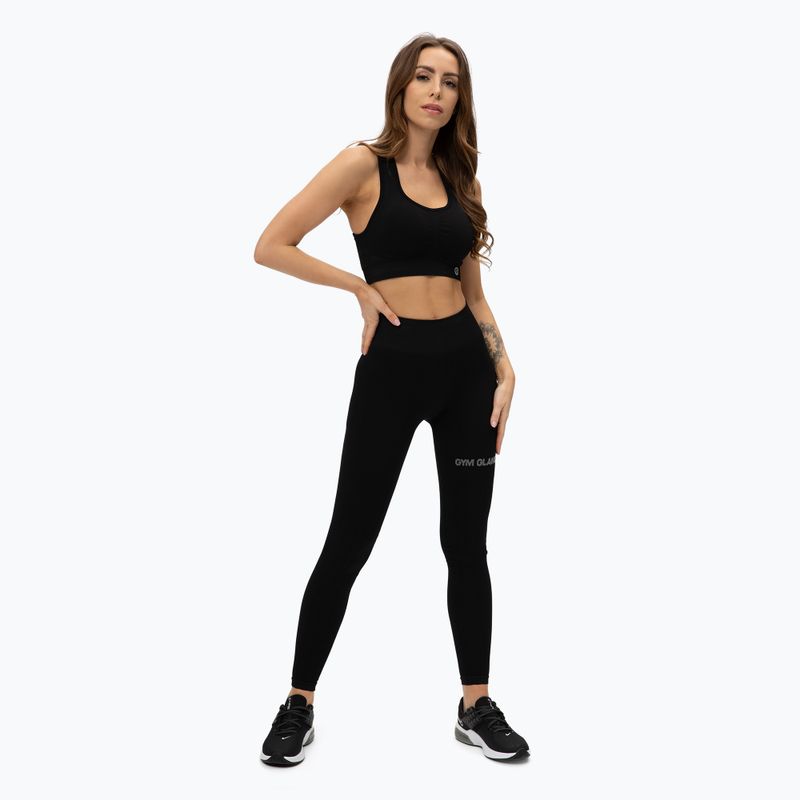 Női leggings Gym Glamour push up mélyfekete 311 2