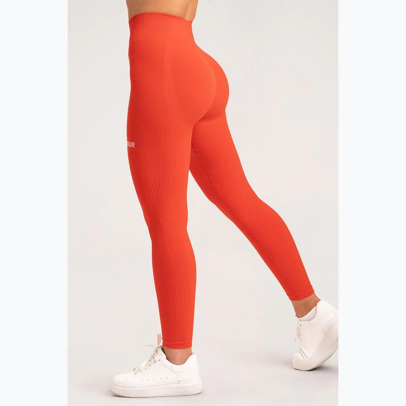 Női leggings Gym Glamour push up korall narancs 369 20
