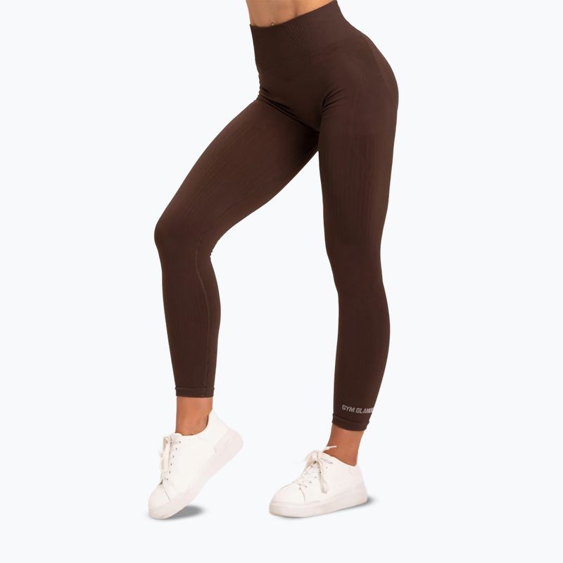 Női leggings Gym Glamour push up csokoládé barna 370
