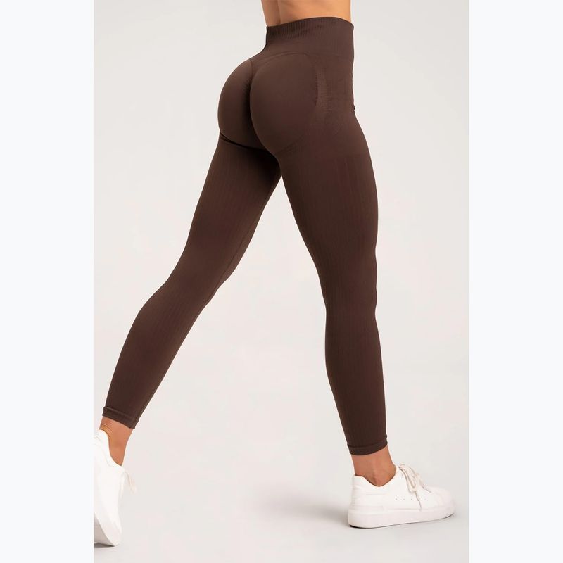 Női leggings Gym Glamour push up csokoládé barna 370 6