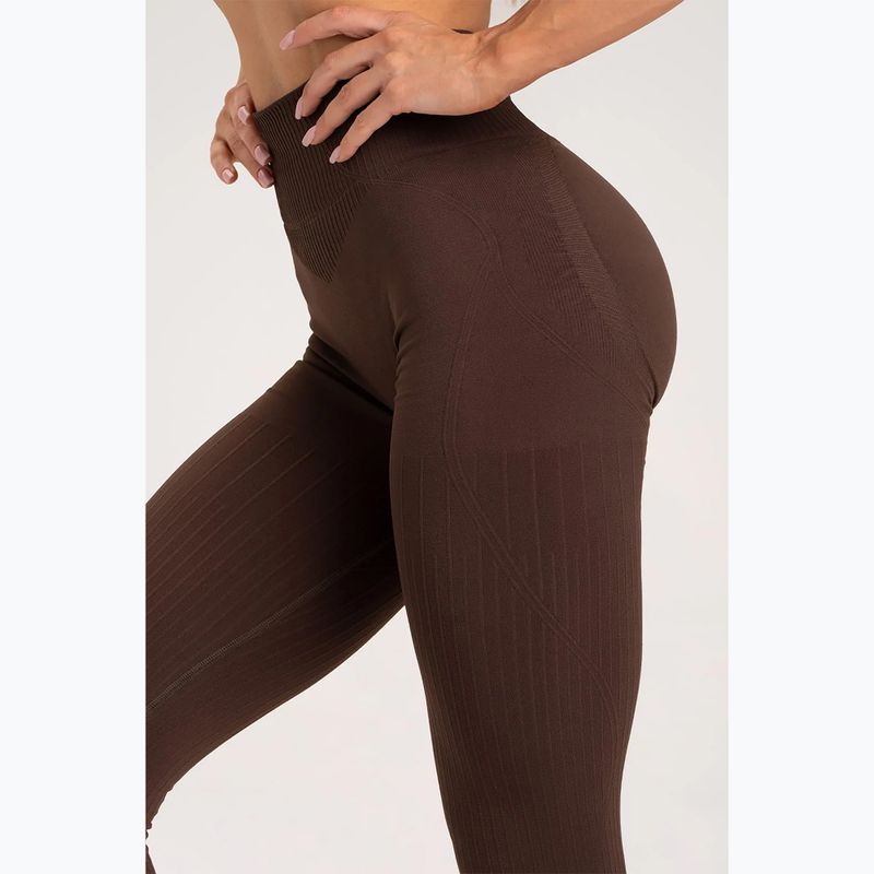 Női leggings Gym Glamour push up csokoládé barna 370 7