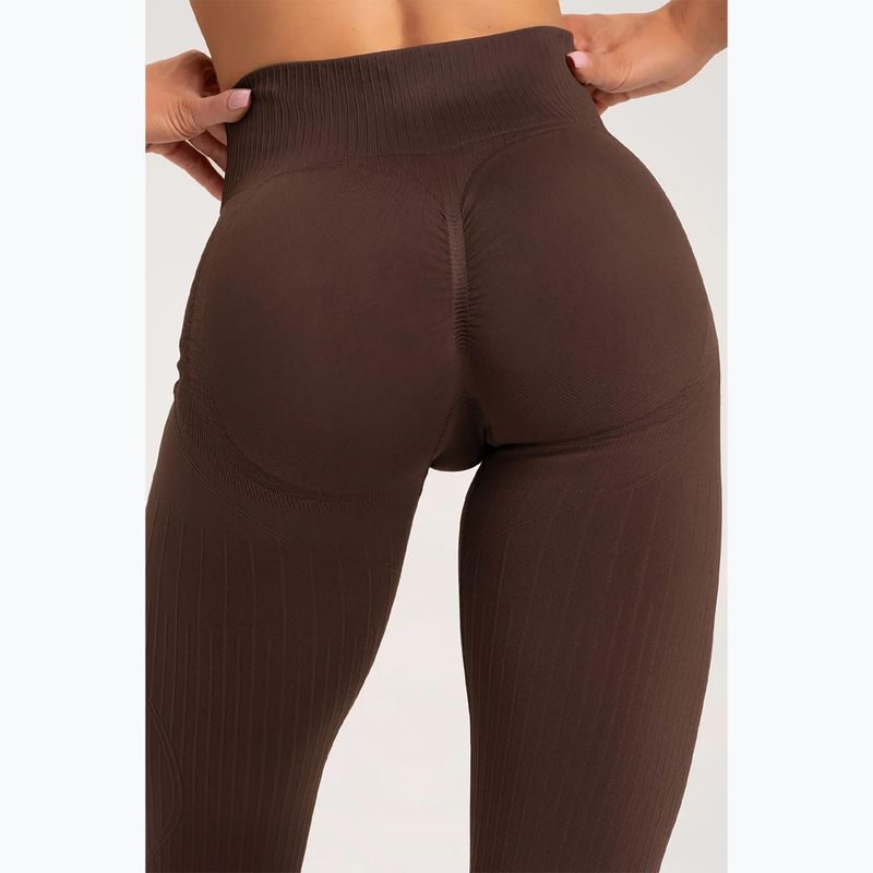 Női leggings Gym Glamour push up csokoládé barna 370 9