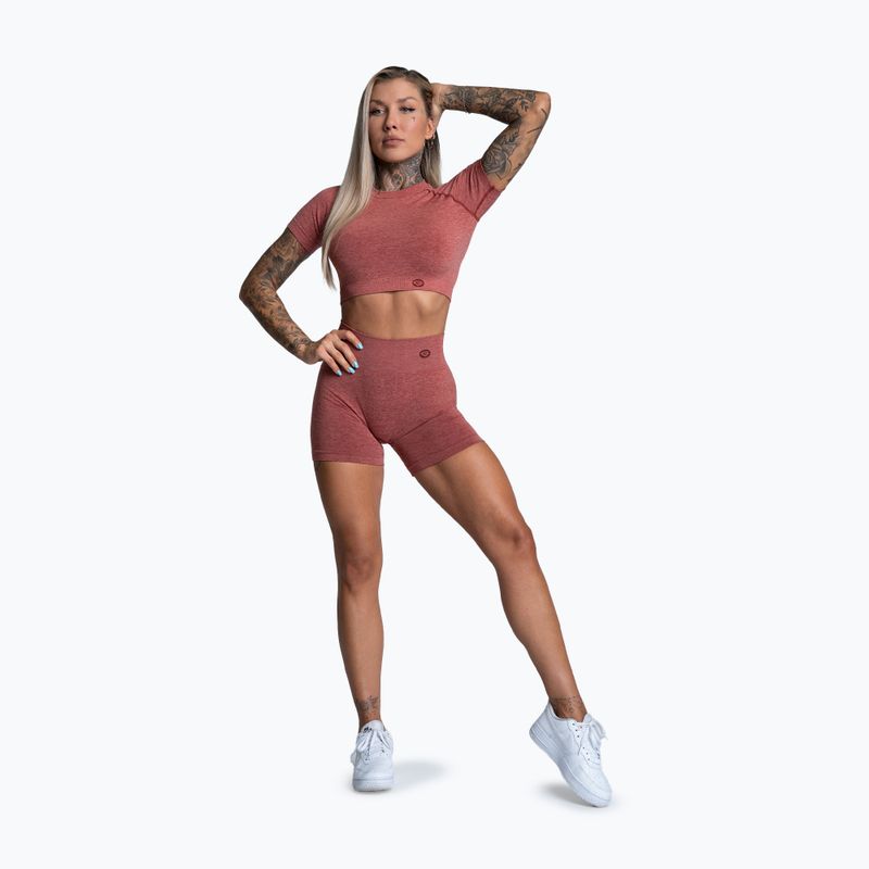 Női edző póló Gym Glamour Seamless Rashguard cseresznye 2