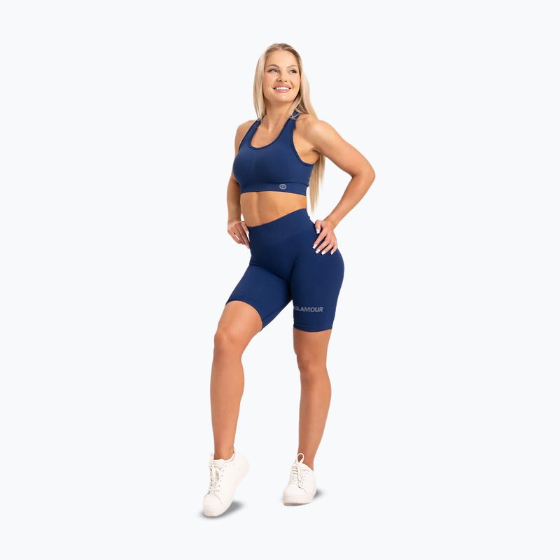 Női edzőnadrág Gym Glamour Bikery push up klasszikus kék 317 12