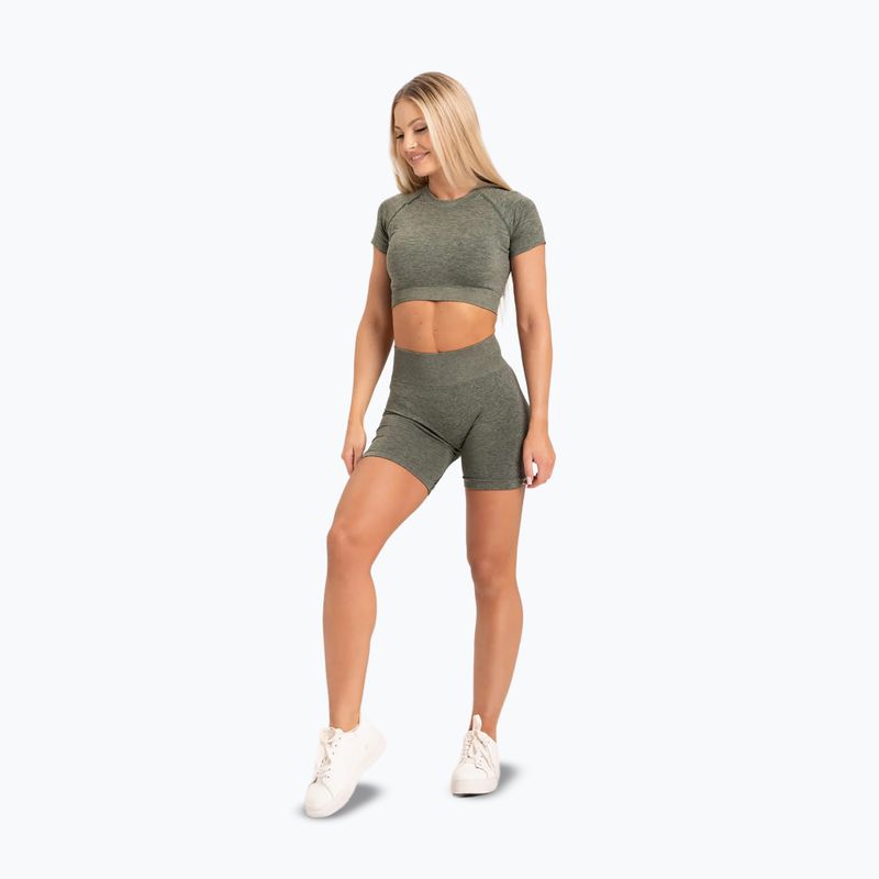 Női edzőnadrág Gym Glamour Seamless khaki színben 2