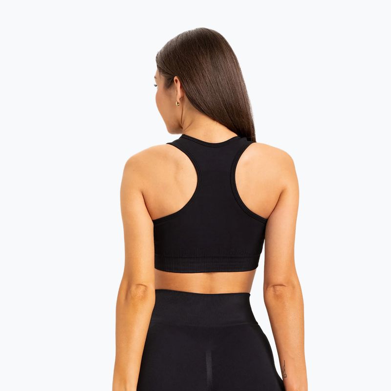 Női edzőmelltartó Gym Glamour push up mélyfekete 319 2