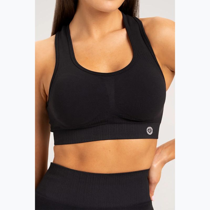 Női edzőmelltartó Gym Glamour push up mélyfekete 319 3
