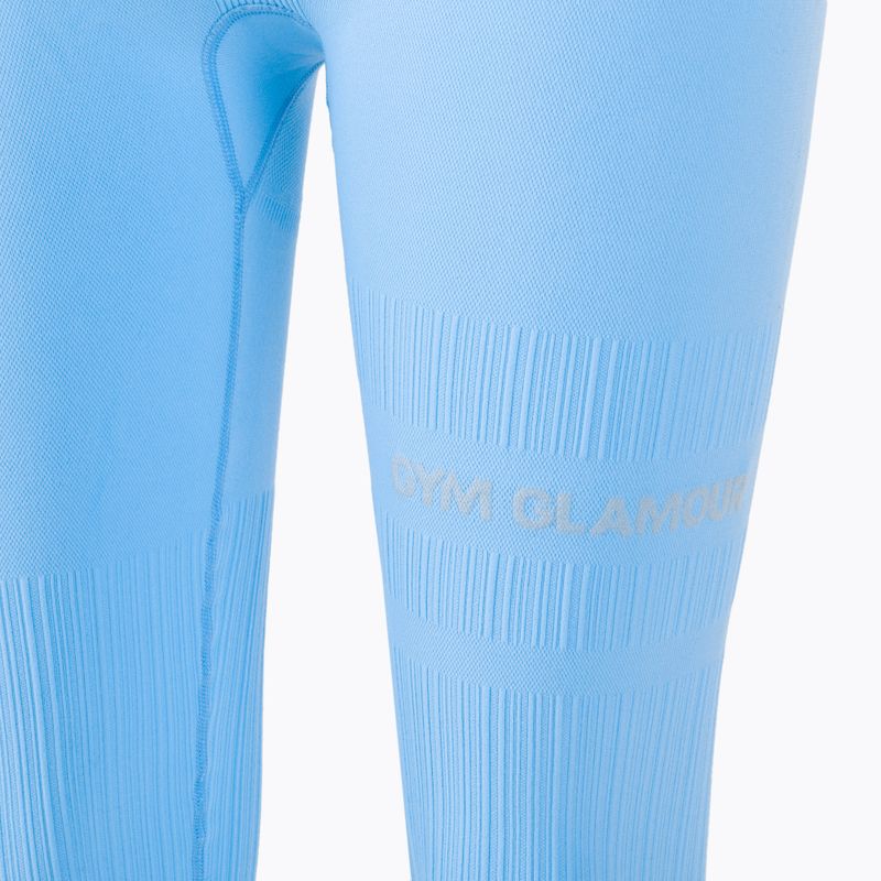 Női edző leggings Gym Glamour Push Up Baby Blue 405 8