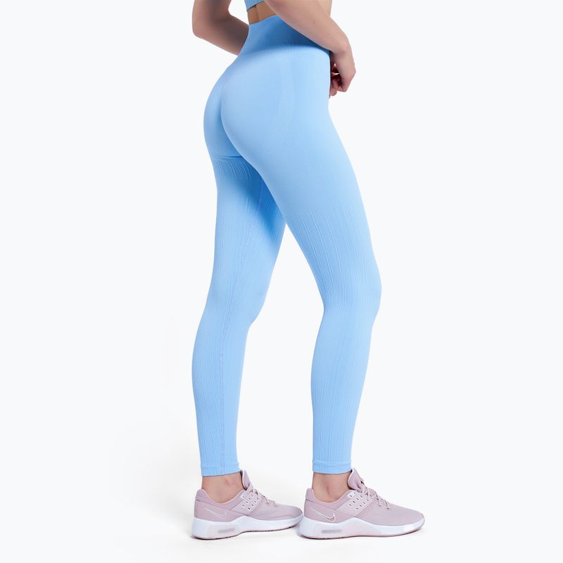 Női edző leggings Gym Glamour Push Up Baby Blue 405 3
