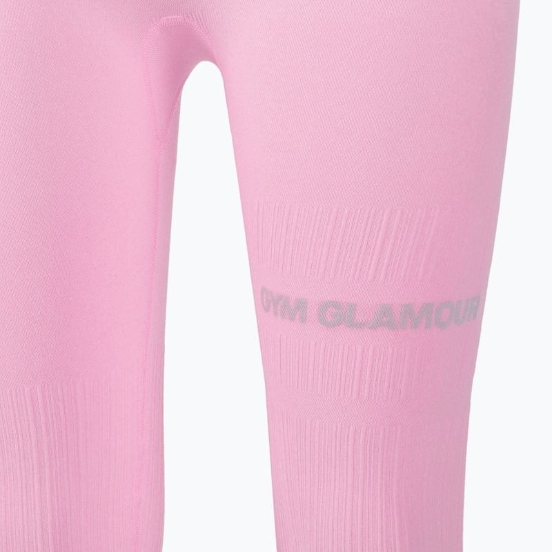 Női edzés leggings Gym Glamour Push Up Candy Pink 408 8