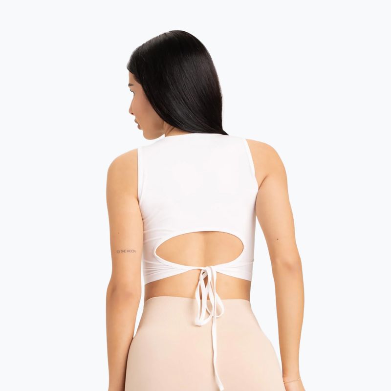 Női edzőtábor felső Gym Glamour Tied Fehér 441 2