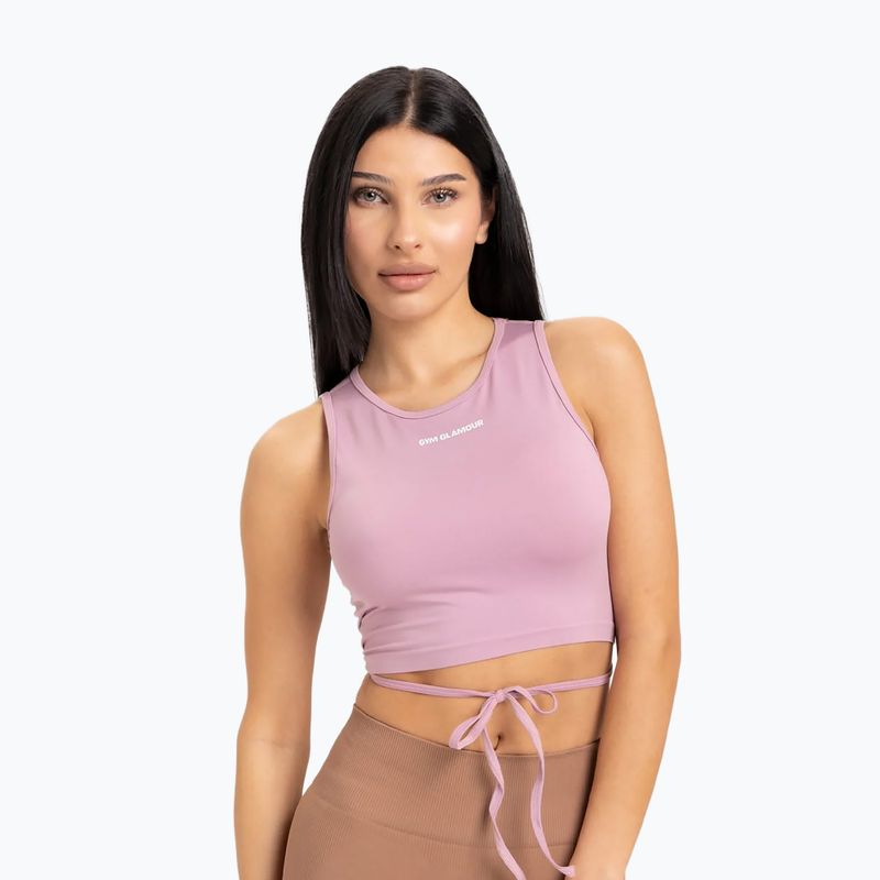 Női edzés felső Gym Glamour Glamour Tied Pink 442 3