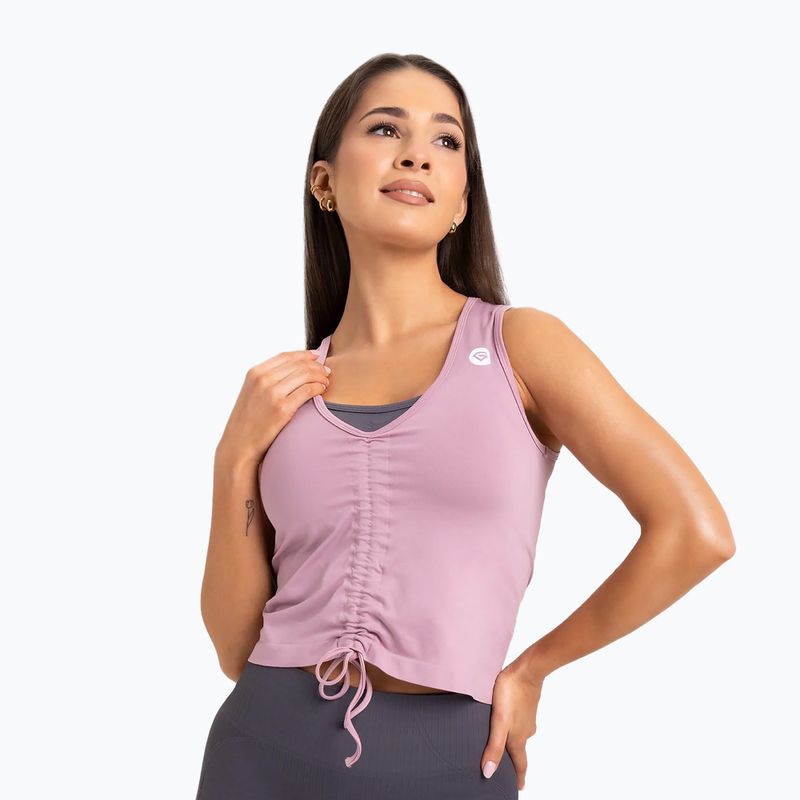 Női edzőtábor felső Gym Glamour Drawstring rózsaszín 447