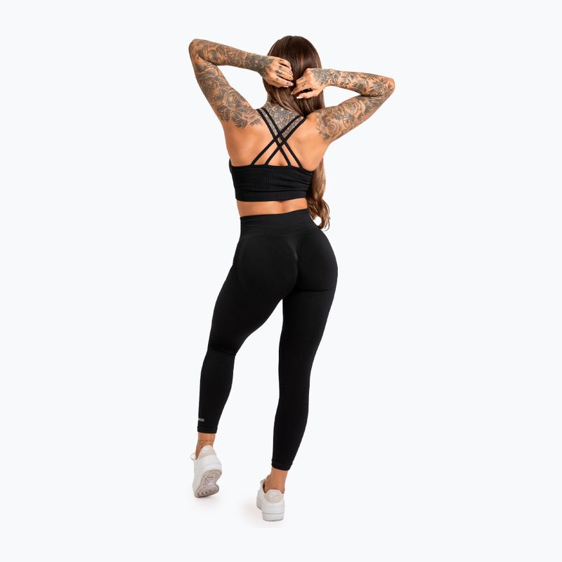 Női edző leggings Gym Glamour Push Up 2.0 fekete 3